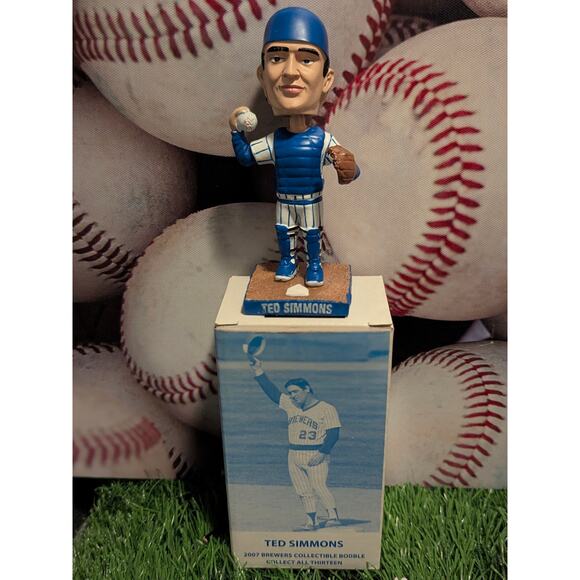 Ted Simmons Bobblehead 2007 Milwaukee Brewers 25th Anniversary 1982 Team SGA NiB - Picture 1 of 4